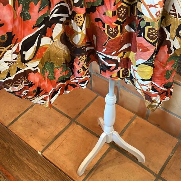 Natori IKEBANA PRINTED COTTON SILK SHIRT, L/XL! - Picture 8 of 11